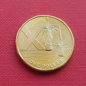 Australia 1 Dollar - 2021 The Great Aussie Coin Hunt 2 - Letter X - Xanthorrhoea, Aluminium-Bronze Coin, Dia 25 mm