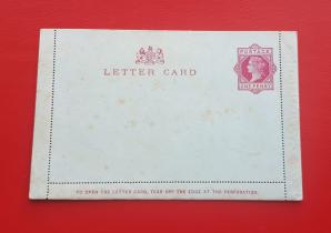 England Q V 1 Penny Lettercard, Unused