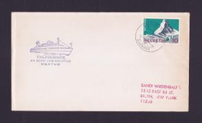 Switzerland 1965 Thunersee An Bord Des Schiffes Beatus Naval Cover - Mountain