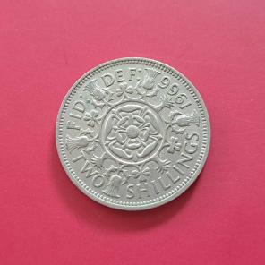 UK 2 Shilling - Elizabeth II 1966 - Copper-Nickel Coin - Dia 28.5 mm
