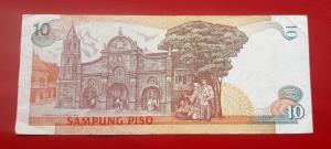 Philippines 10 Piso VF Condition 1994 - P169