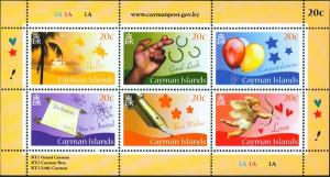 Cayman Islands : Greetings 20c Stamps Mini Sheet MNH 2008