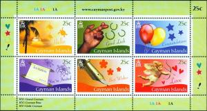 Cayman Islands : Greetings 25c Stamps Mini Sheet MNH 2008