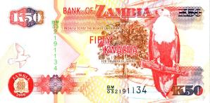 Zambia 50 Kwacha (2009) UNC