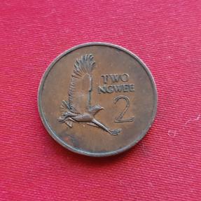 Zambia 2 Ngwee 1968 Bronze Dia 21 mm