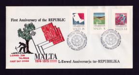 Malta Republic FDC 1975