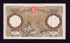 Italy 100 Lire Banknote Fine Condition 1926 - P39f