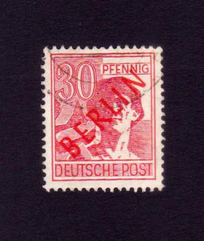 Berlin in Red Overprint on ''Allied Occupation Zone'' 30pf Stamps 1949 - High Catalogue Value
