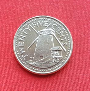 বার্বাডোস ২৫ Cents ১৯৯৮ Copper-Nickel ব্যাস ২৩.৬ মিমি