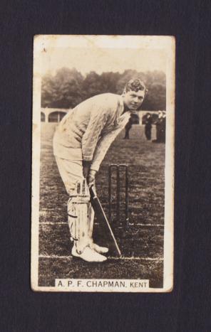 Real Photograph Cigarette Card : W.D. এবং H.O. Wills ক্রিকেট Season ১৯২৮-২৯ - A. P. F Chapman