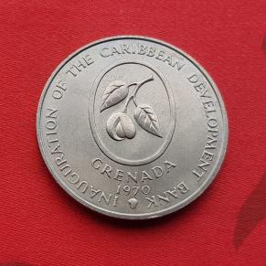 গ্রেনাডা ৪ ডলার - এলিজাবেথ II ১৯৭০ FAO Copper-Nickel ব্যাস ৩৮.৫ মিমি, স্মারক: Inauguration of The Caribbean Development Bank