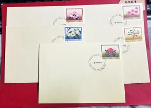 Australia 1982 Flowers Pre-Stamped Firstday Cancelled 5pcs Envelopes (049-053)