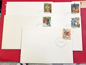 Australia 1987 Animals Pre-Stamped Firstday Cancelled 5pcs Envelopes