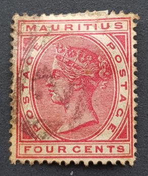 Mauritius Q V- 4 Cents Definitive Used