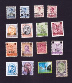 Thailand 16 Different Used Stamps