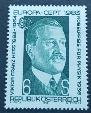 Noble Prize Winner: Austria 1983 Viktor Hess, MNH