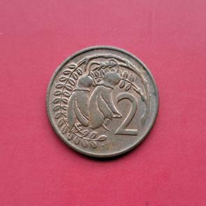 New Zealand 2 Cents 1974 - Bronze Coin - Dia 21.1 mm