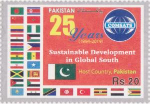 পাকিস্তান - বাংলাদেশ Theme - ২৫ Years Sustainable Development in Global দক্ষিন ১v ডাকটিকেট MNH ২০১৯