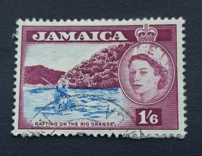 Jamaica Q E Ll 1 Shilling 6 Pence Used