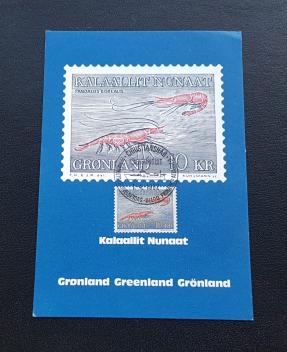 Maxicard: Greenland 1982 on 10 Kr Shrimp