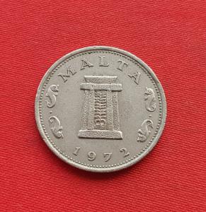 Malta 5 Cents 1972 Copper-Nickel Dia 23.6 Km
