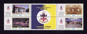 Pakistan 2010 Lawrence College 4v Stamps MNH with 4 Tabs