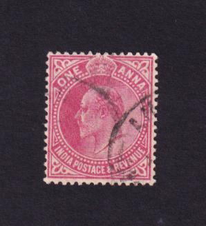 India (British) Edward Vll Definitive One Anna, Used