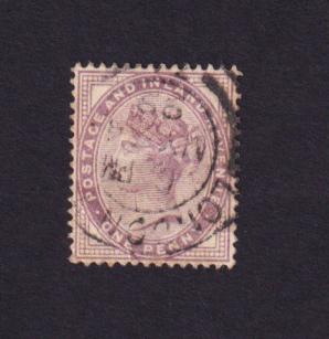India (British) Queen Victoria - One Anna Stamps, Used