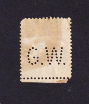 India (British) - Perfin - Queen Victoria - Half Anna Stamps, Used