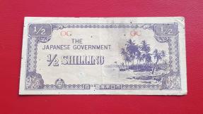 Oceania 1/2 Shilling 1942, Japanese Occupation, Fine Condition
