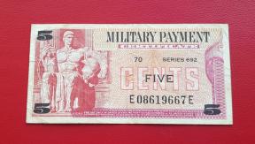 Us 5 Cents 1970 VF/XF Condition -Military Payment Note Series 692