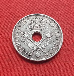 New Guinea (Papua New Guinea) 1 Shilling - George V 1935 Silver (.925) Wt5.38g Dia 23.5 mm