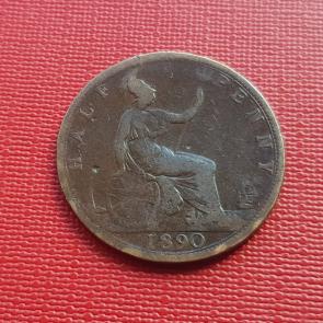 UK ½ Penny - Victoria 2nd Portrait; 2nd Type 1890, Bronze Dia 25.56 mm