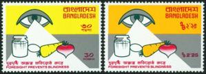 Bangladesh 1976 Foresights Prevents Blindness 2v Stamps MNH