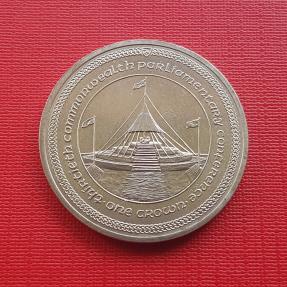 Isle of Man 1 Crown 1984 Commonwealth Parliamentary Conference; Tynwald Hill, Copper-Nickel Dia 38.61 mm