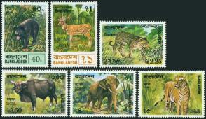 Bangladesh 1977 Animals 6v Stamps MNH