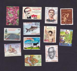 Bangladesh 12 Different Used Stamps Lot - 4