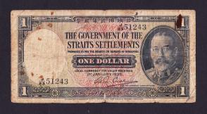 Straits Settelment 1 Dollar - King George V - FINE/VF Condition 1935 - P16
