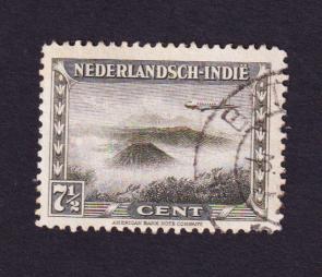 Netherlands Indies 1945 Plane Over Bromo Volcano Stamps, Used