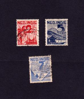 Netherlands Indies 1946 1v MNH & 2v Used Stamps, Used