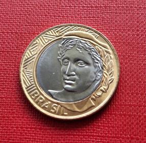 Brazil 1 Rial 2008 Bi Metallic