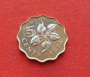 সোয়াজিল্যান্ড ৫ Cents ১৯৭৪