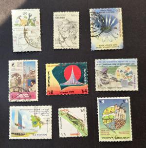বাংলাদেশ ৯ রকমের Used ডাকটিকেট Lot