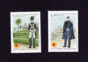 Vatican 2016 200th Anniversary of The Gendarmerie Corps of The Vatican City 2v Stamps MNH - Uniform