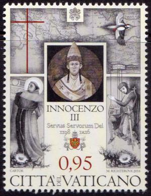 Vatican 2016 800th Death Anniversary of Pope Innocent III 1v Stamps MNH