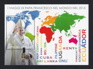 Vatican City 2016 Apostolic Journeys of Pope Francis in 2015 S/S MNH