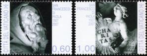 Vatican 2007 500th Anniversary of The Death of St. Francis of Paula 2v Stamps MNH