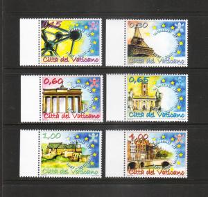 Vatican 2007 50th Anniversary of The Treaties of Rome 6v Stamps MNH - High Value Stamps Set