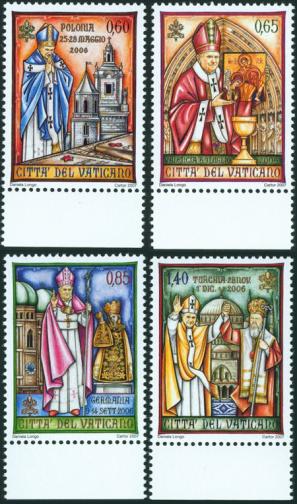 Vatican 2007 The Travels of Pope Benedict XVI 4v Stamps MNH