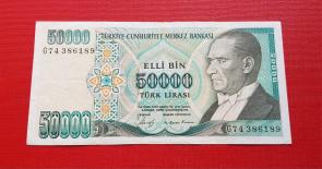 Turkey 50000 Lira AUNC/UNC